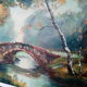 Autumn landscape painting oil on canvas signed H.Michel