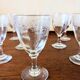 Verres anciens en cristal gravées