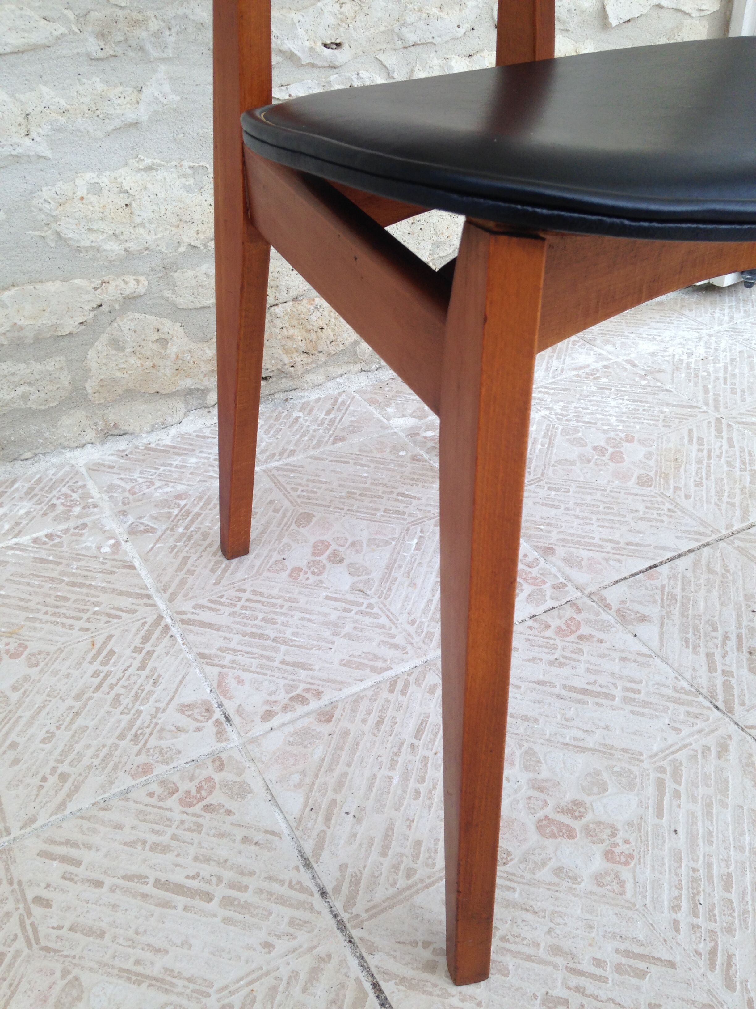 Set of 4 vintage chairs by Roger Landault for the Sentou House