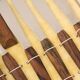 Set of 8 dessert cutlery, teak, 1960