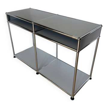 Meuble d’appoint USM Haller en Argent Mat