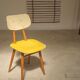 Yellow wooden chair TON Bystrice (Thonet) 1970