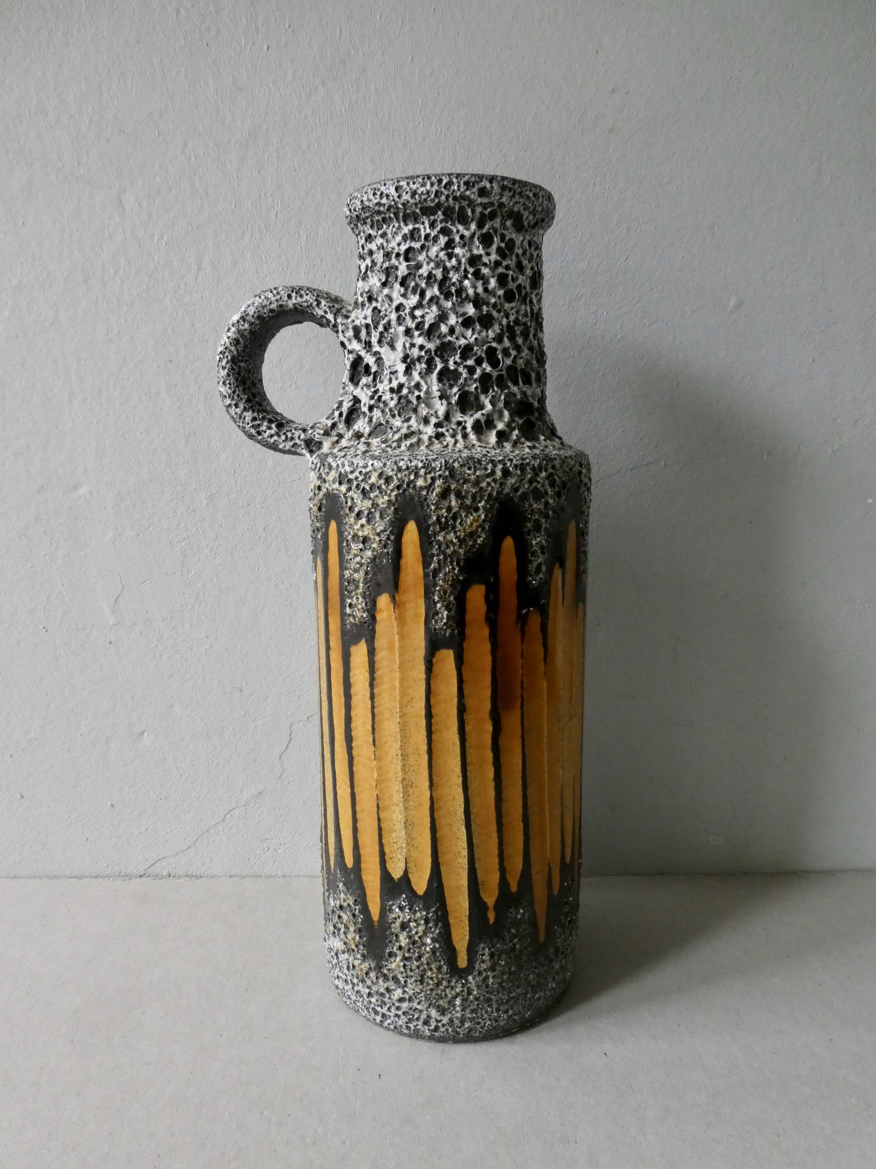 Ceramic vase, fat lava, germany, 70s