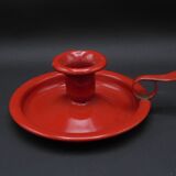 Enamelled sheet metal candlestick