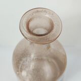 Frosted pale pink glass carafe 29 cm