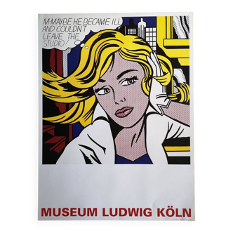 Grande Affiche d'exposition Roy Lichtenstein - M-Maybe - Musée Ludwig de Cologne - 2005