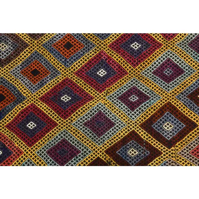 1970s Vintage Turkish Hand-Knotted Wool Cotton Yellow Area Rug 175x234