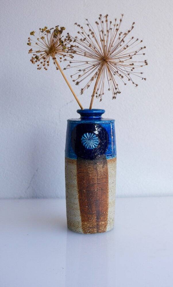 Mid-century modern studio art ceramic vase by Inger Persson for Rörstrand, 1970s