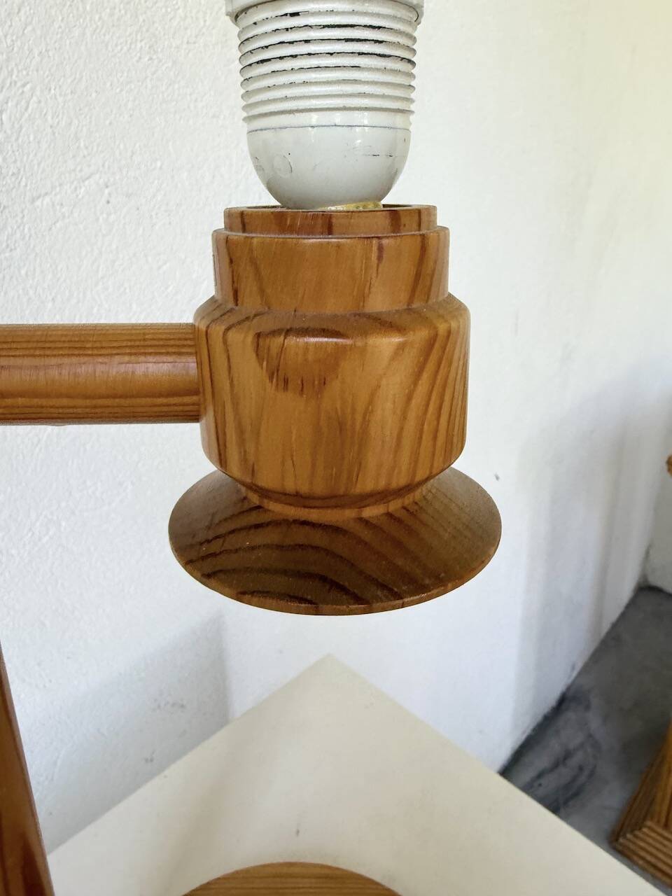 Ikea pine table lamp 1980