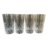 4 Grands verres cristal taillé – Cristalleries Royales de Champagne