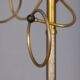 Vintage 1960s floor coat stand in golden brass, italian design