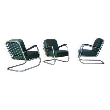 Tubular steel Bauhaus cantilever chairs from Mauser Werke, 1930s, Set of 3
