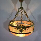 Bronze And Glass Paste Pendant Lamp