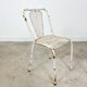 Set of three vintage industrial metal bistro chairs by Rene malaval