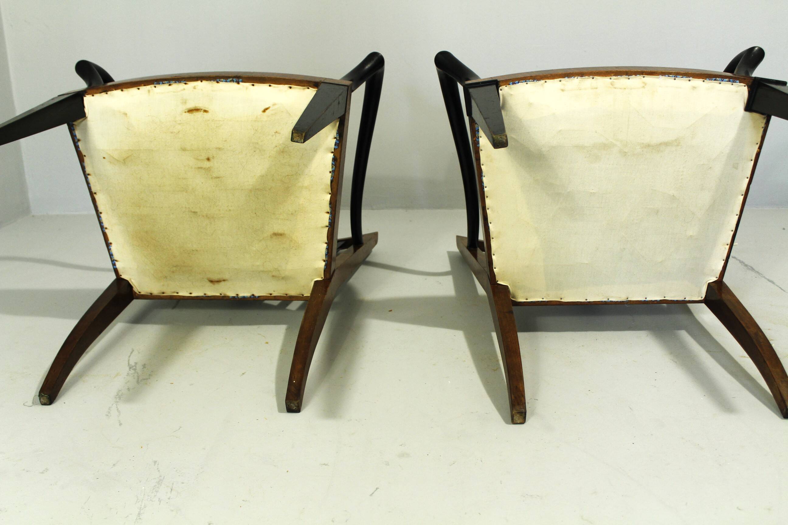 Pair of Large Palace Armchairs, Art Deco, Austria 1920