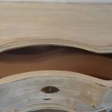 Chest of drawers patinated white crossbow