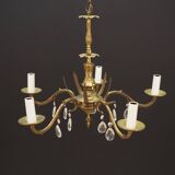 Lustre en laiton, design danois, années 1960, production : Danemark