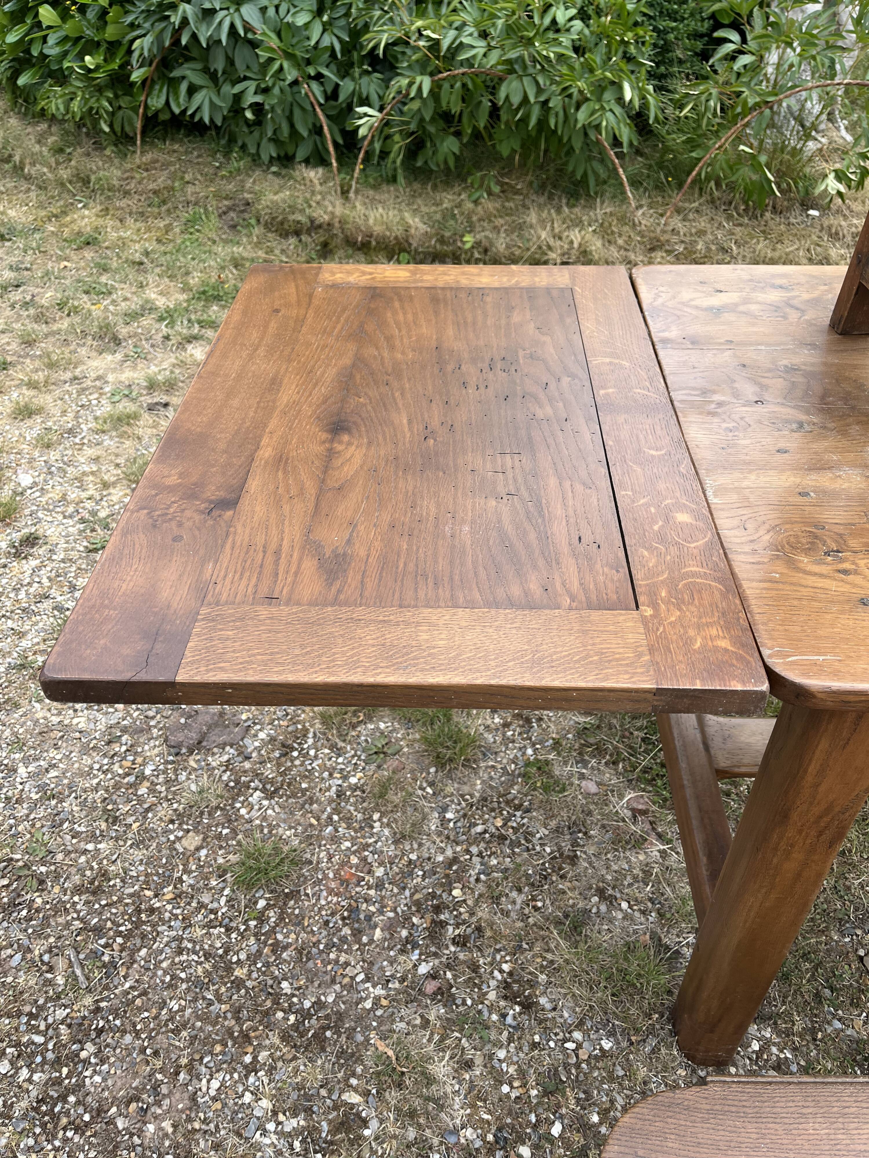 Large oak farmhouse table 3.18m