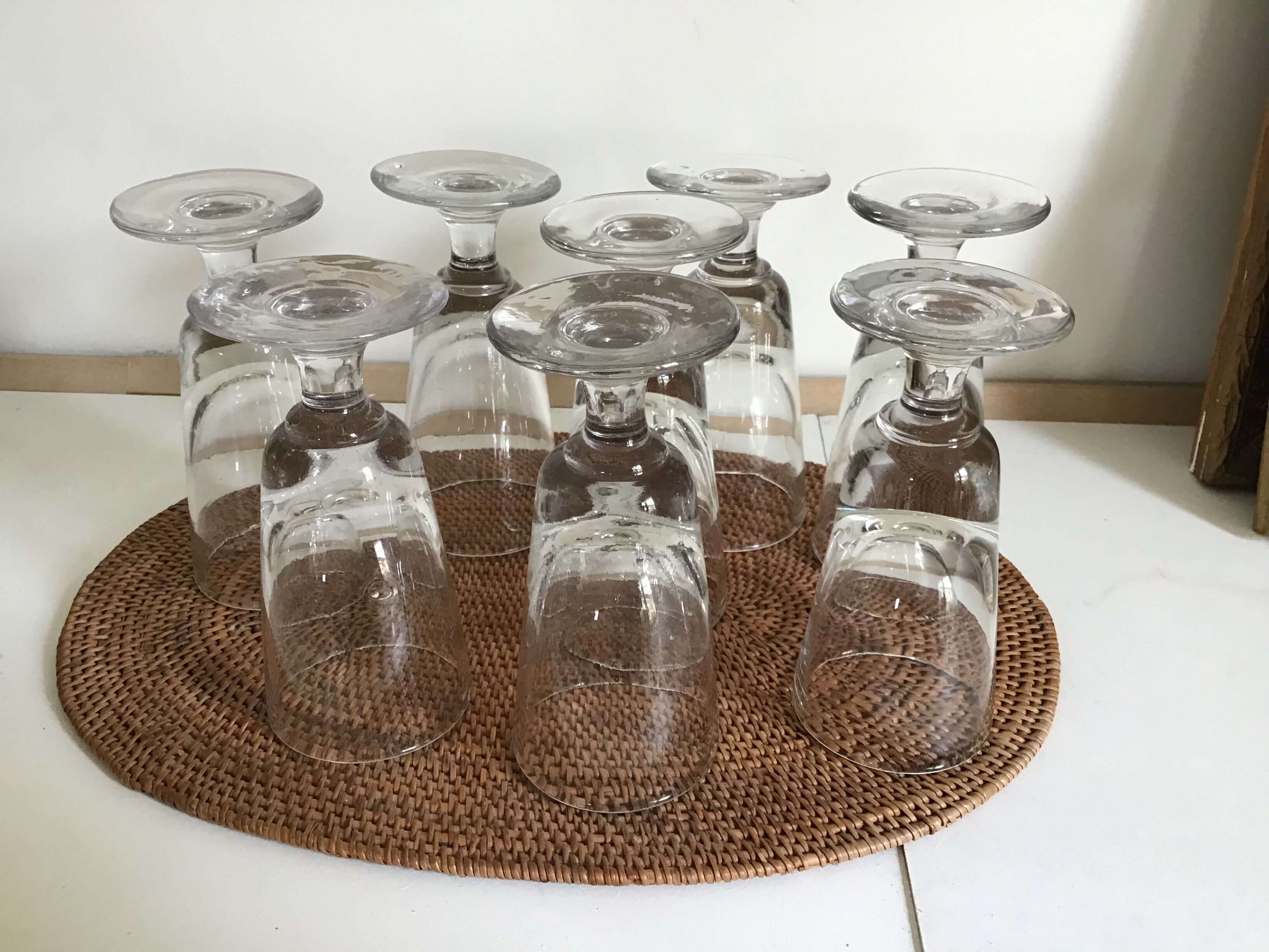 Set of 6 bistro glasses 1900s