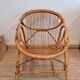 Vintage rattan & bamboo armchair from the 60s