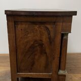 19th century Empire style walnut chest of drawers. It opens with 3 drawers in