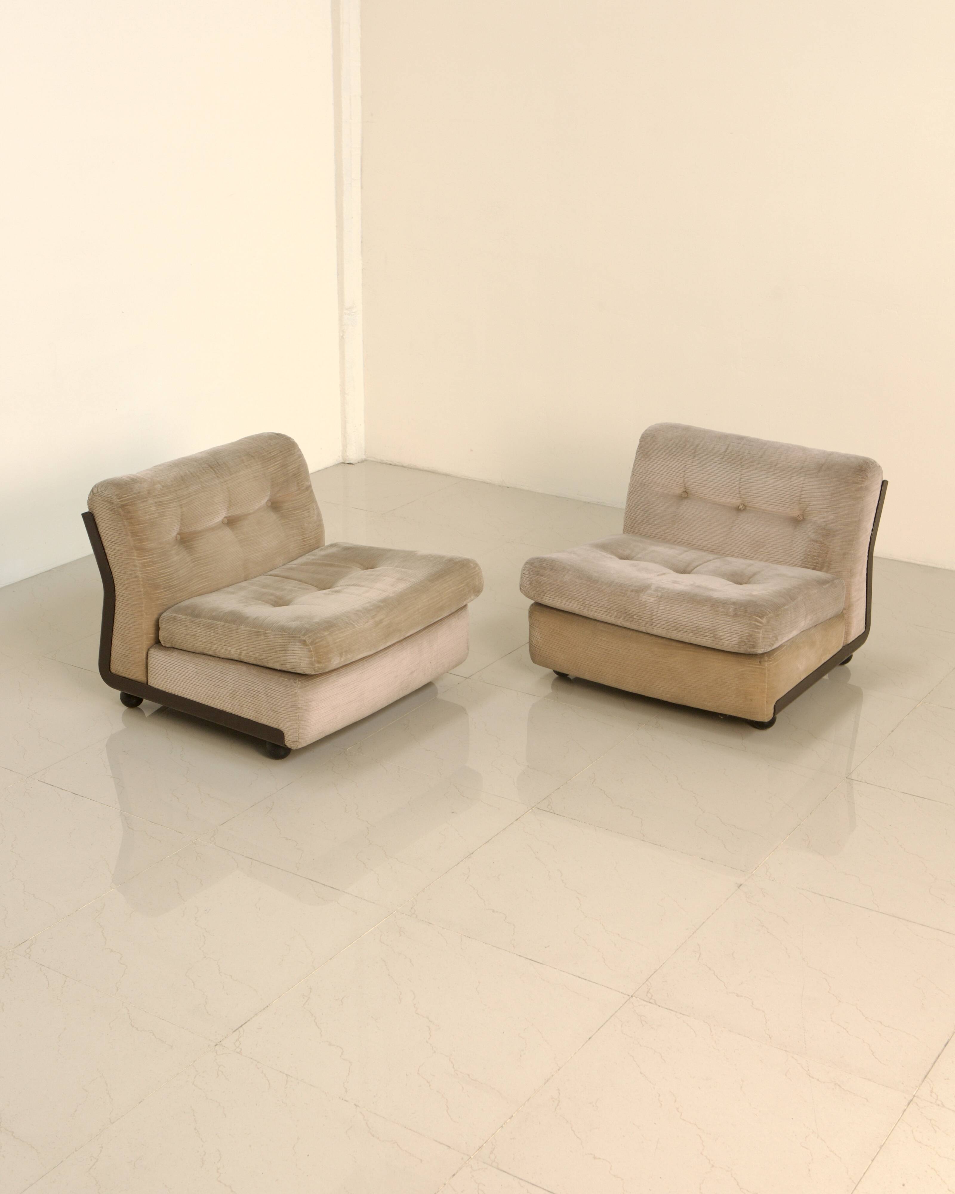 Pair of "Amanta" armchairs by Mario Bellini for C&B Italia, 60s