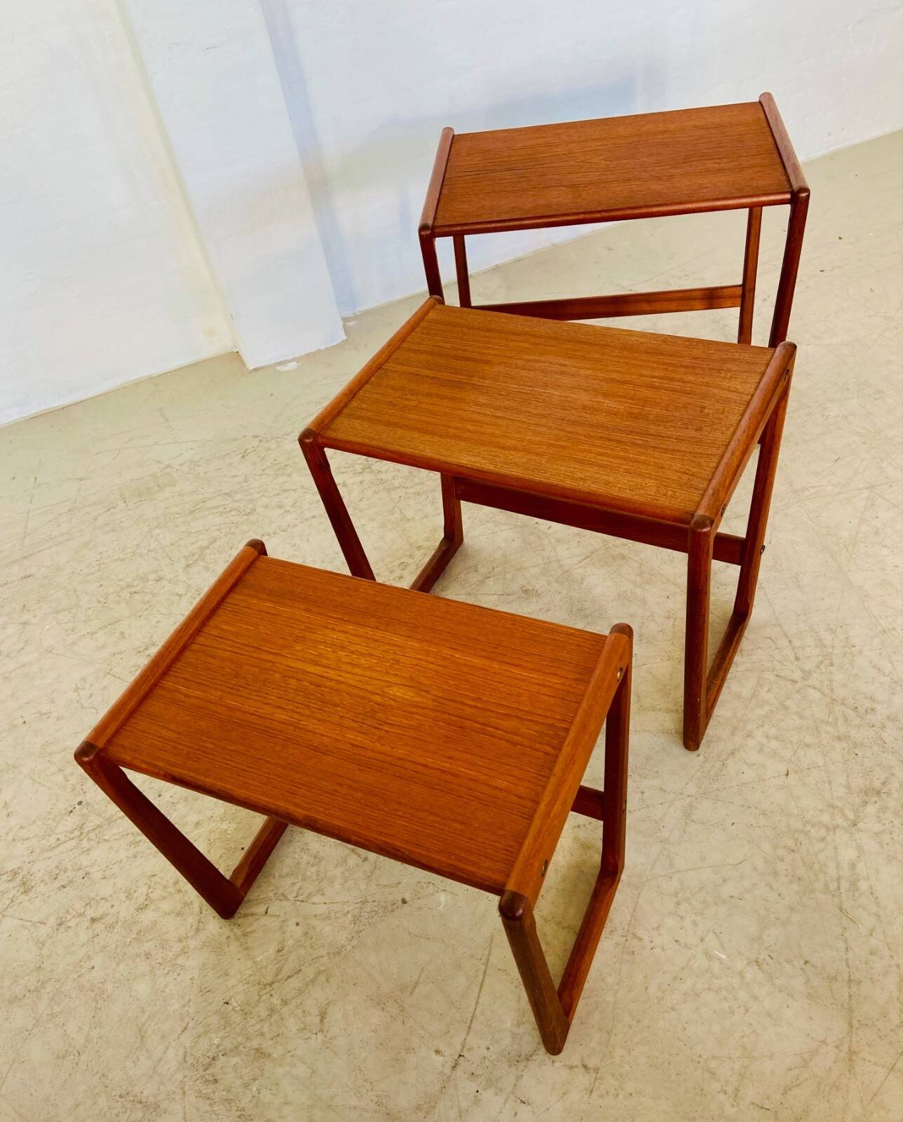 Vintage Danish mid-century retro Kai Kristiansen nesting tables 1960s