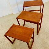 Vintage Danish mid-century retro Kai Kristiansen nesting tables 1960s