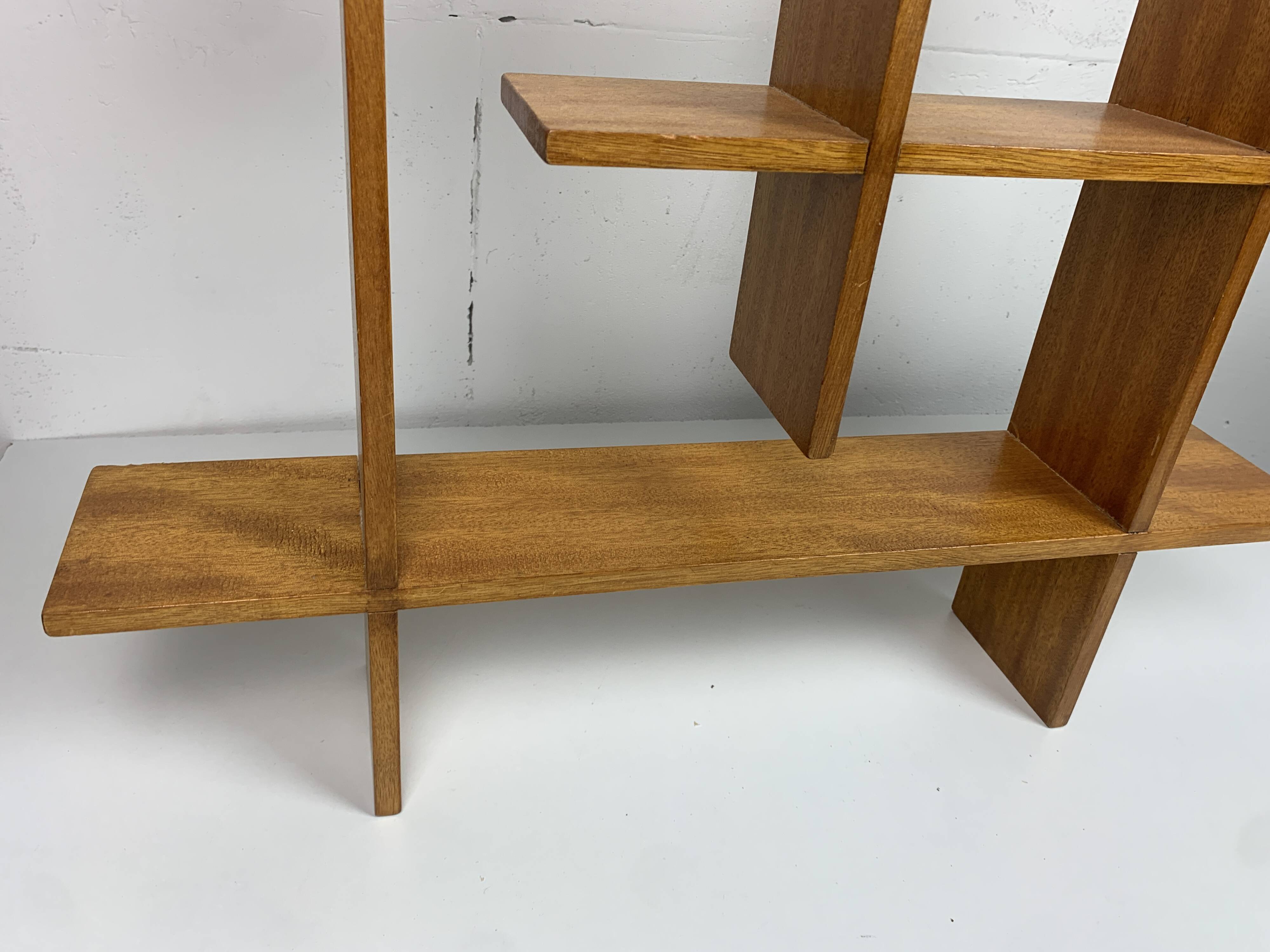 Midcentury Scandinavian teak wall shelf unit, 1960s-1970s