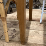 Rectangular wooden farmhouse table or rustic desk with antique drawer