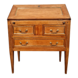 Louis XVI scriban desk in walnut and copper rushes circa 1900