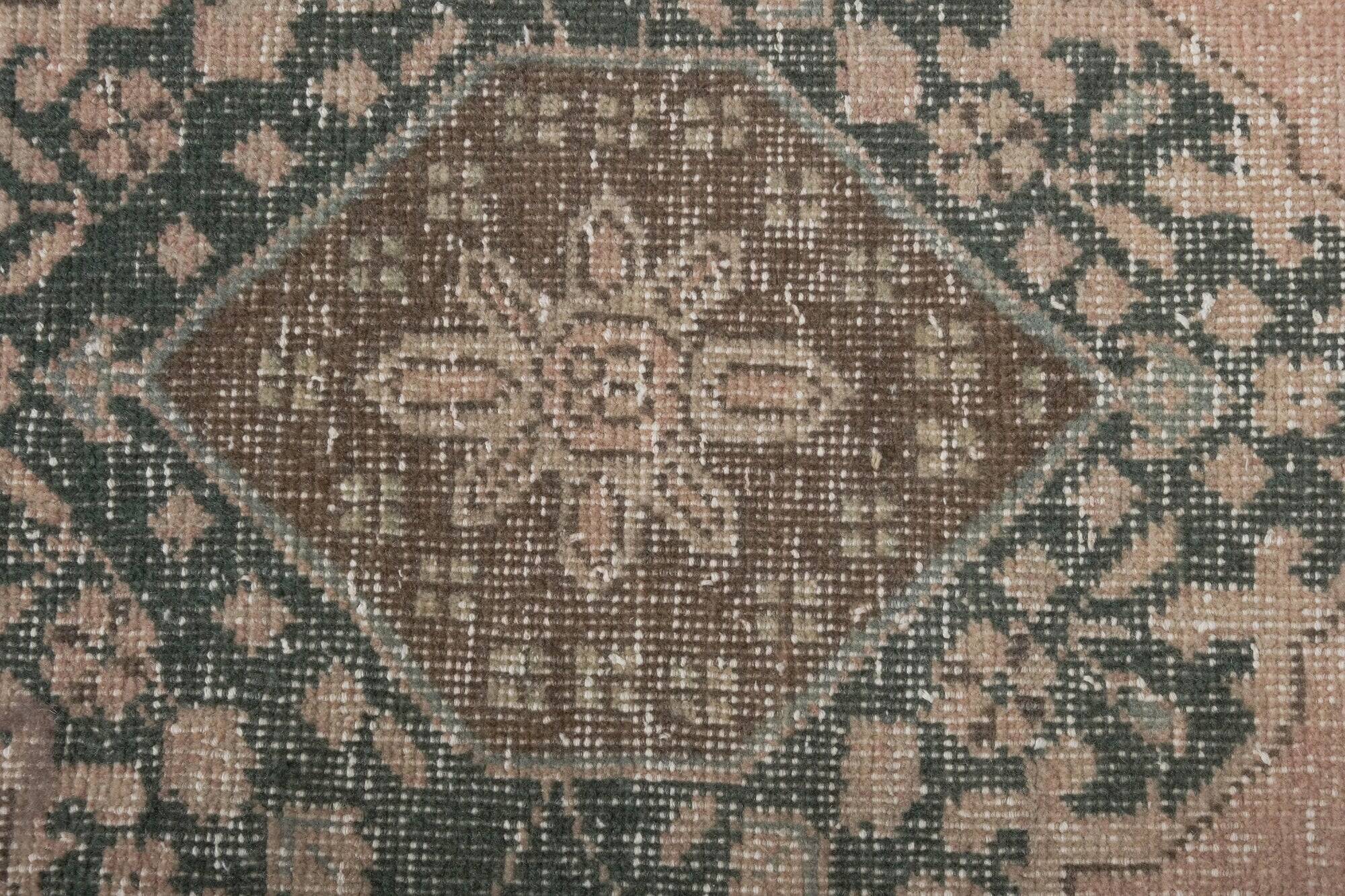 Vintage Turkish hallway rug 86x791 cm