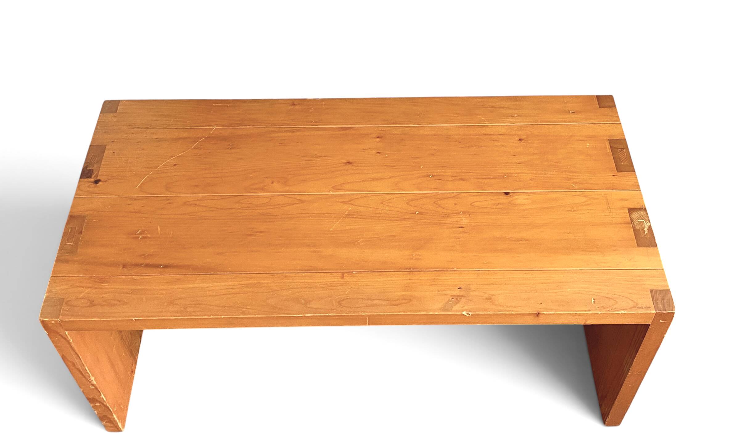 Authentic 1960s pine mountain coffee table.