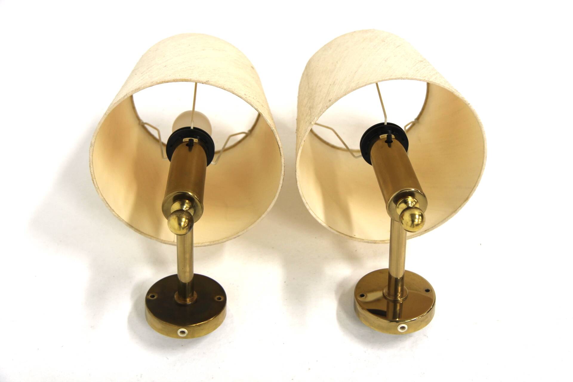 Set of 2 "V-18" metal wall lights, Bergboms, Sweden, 1960