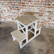 Vintage wooden step stool / ladder – country antique style