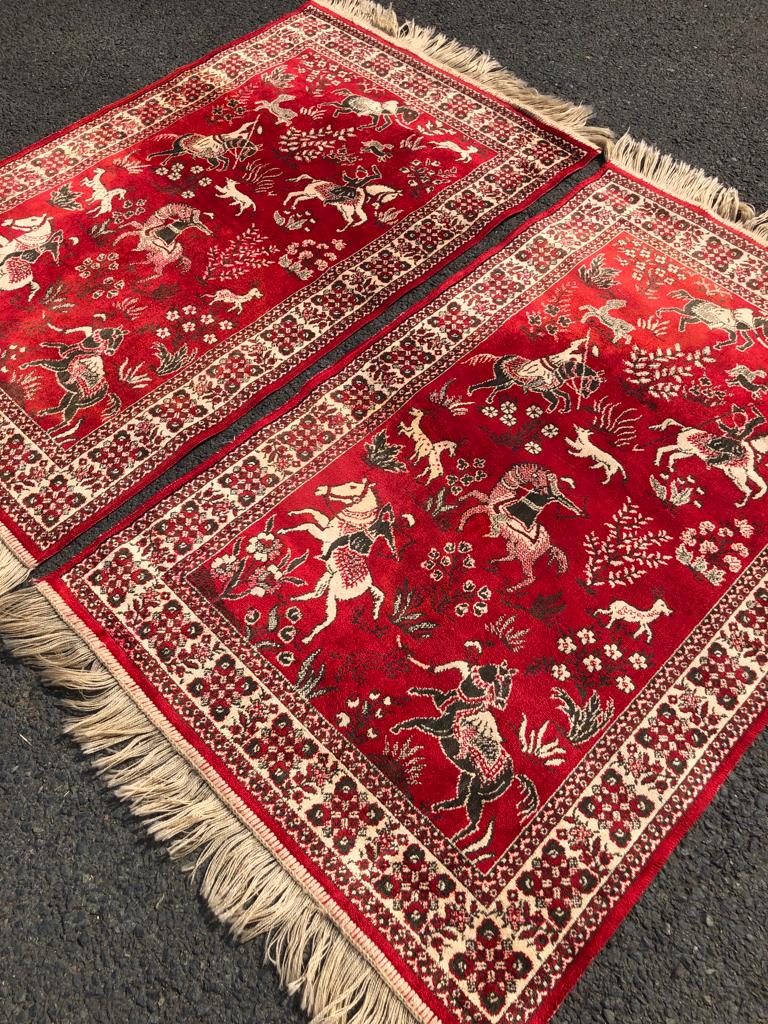 Pair of oriental rugs 120x68cm