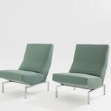 Pierre Paulin pair of CM236 satin chrome armchairs from 1960.