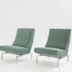 Pierre Paulin pair of CM236 satin chrome armchairs from 1960.