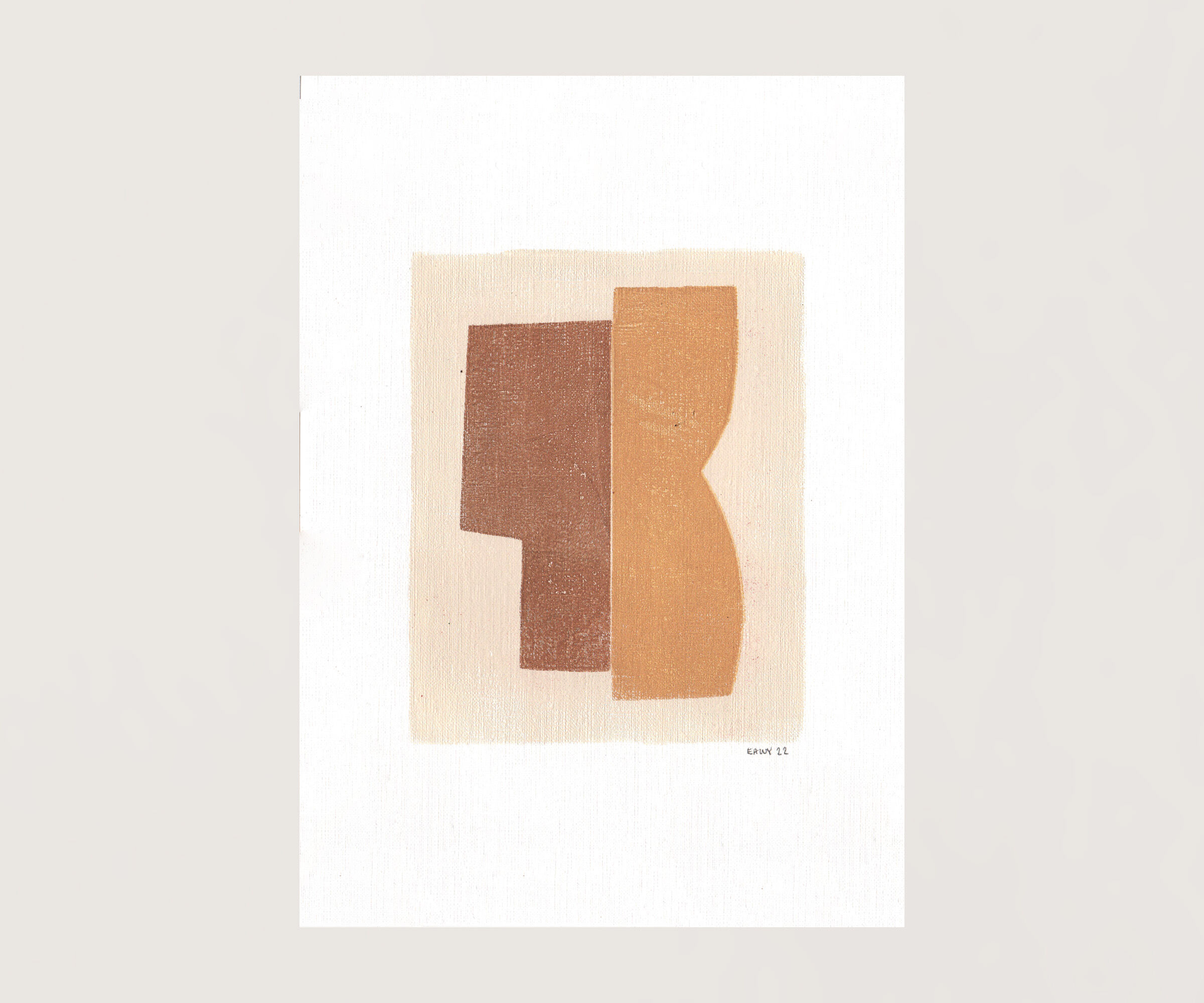 Painting on paper •Terracotta M708 • signed eawy