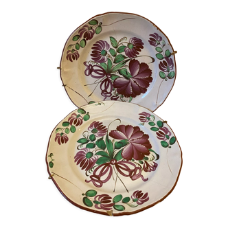 Pair of earthenware dishes