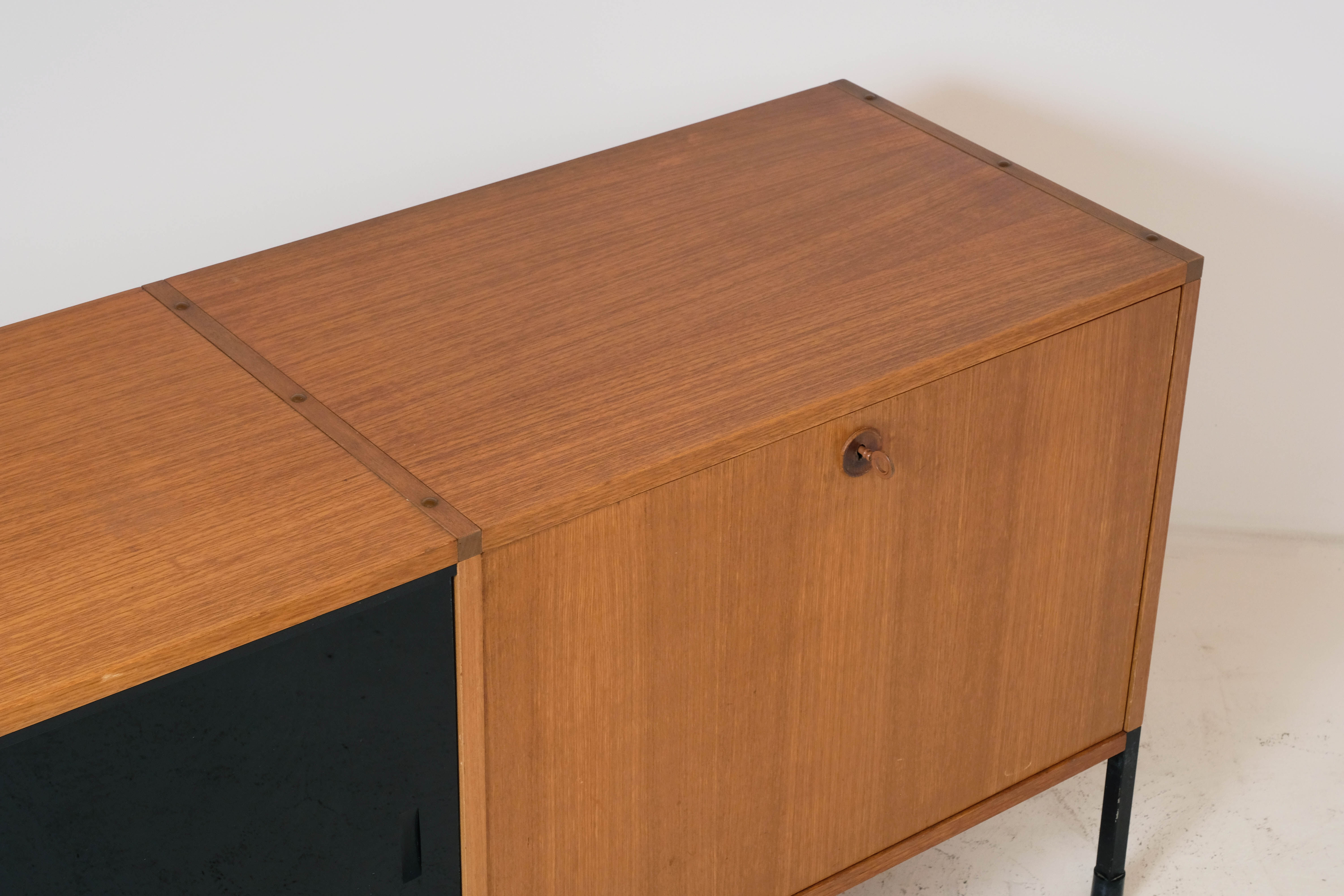Teak enfilade Minvielle ARP Guariche, Motte, Mortier 1960
