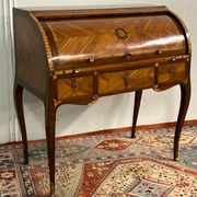 Desk cylinder marquetry louis xv period eighteenth