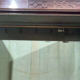 19th-century English mahogany three-door wardrobe.