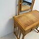 Bamboo and rattan dressing table, with mirror 50s-60s