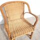 Fauteuil en rotin adulte vers 1960 osier