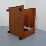 Large Rollable Teak Bar Cart, 1960s