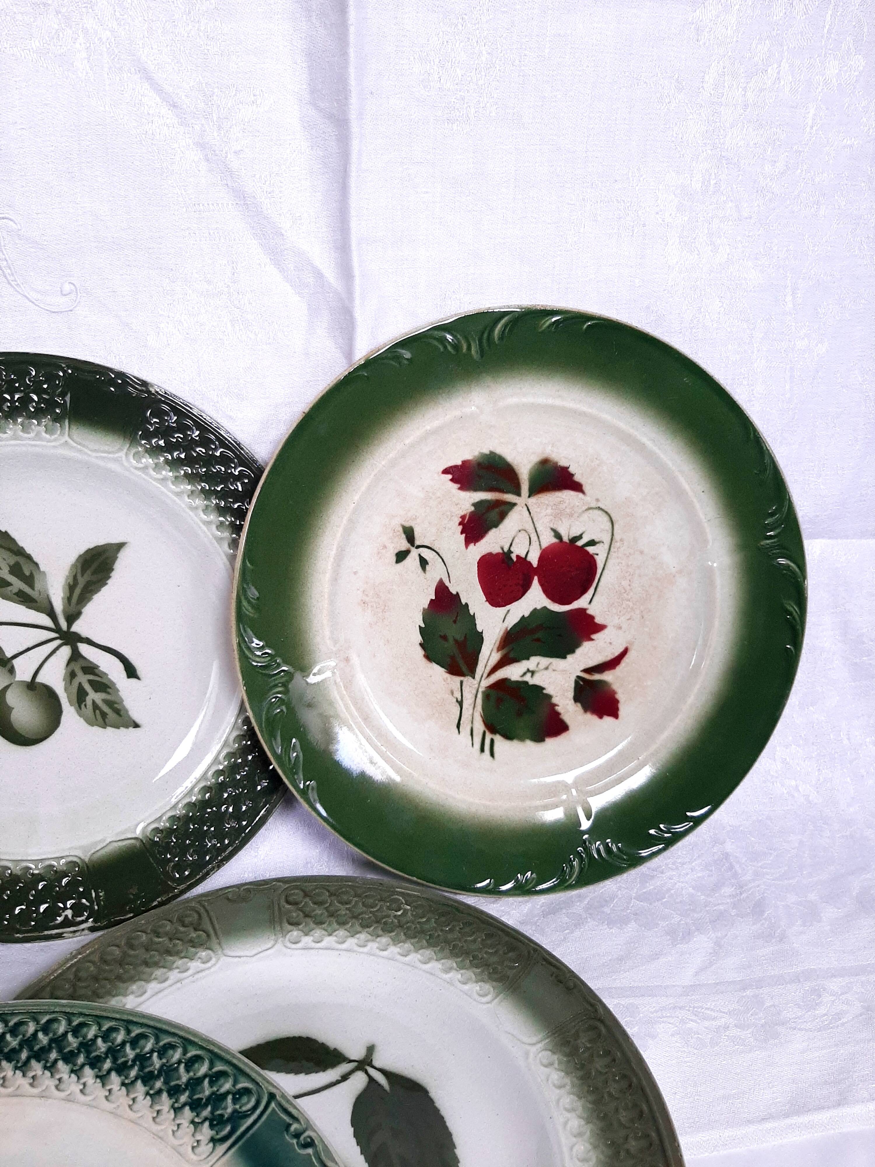Antique plates from the Fenal Frères Pexonne factory.
