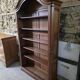 Gendarme hat library in solid oak, mid-20th century.