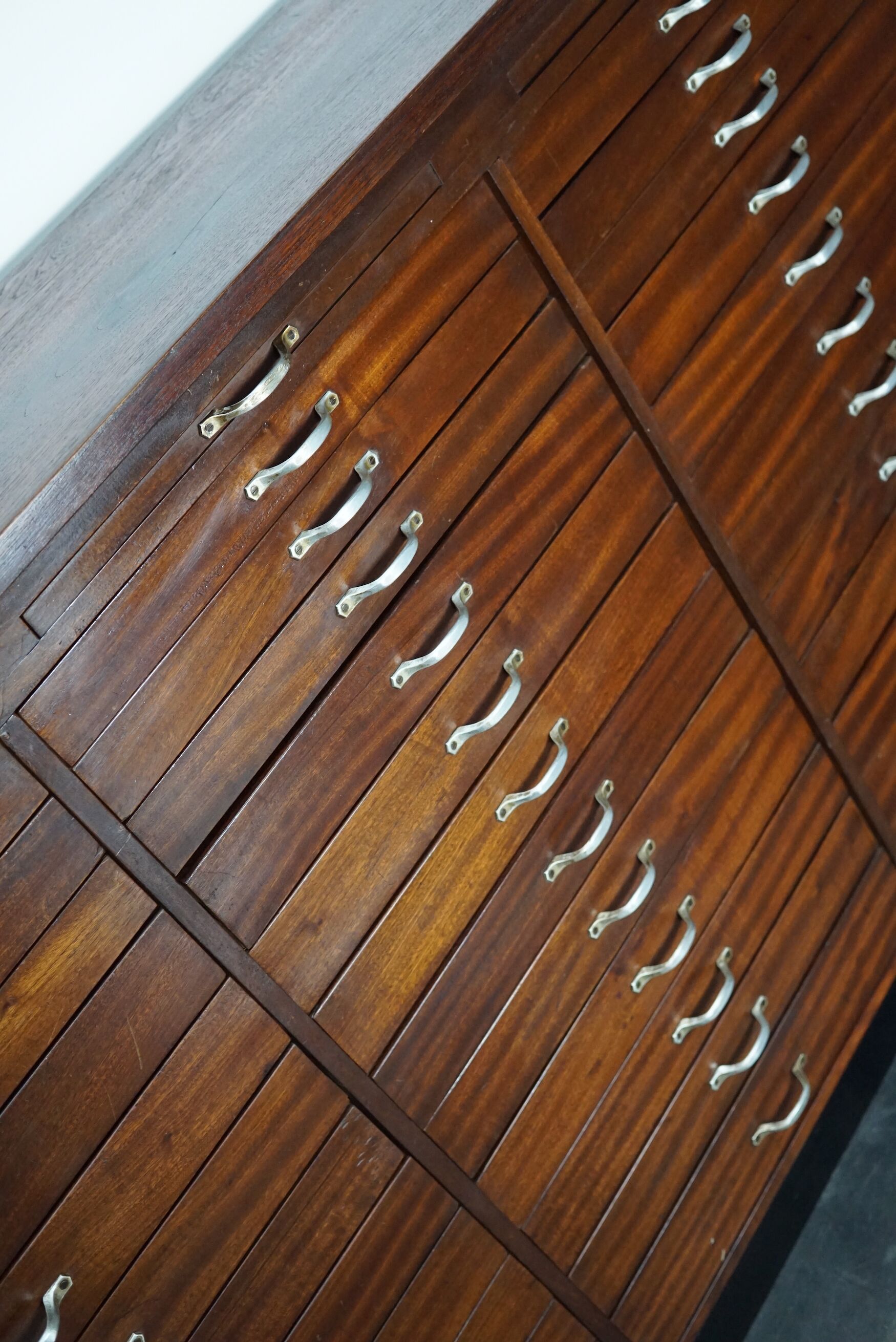 Vintage dutch mahogany jewelers / watchmakers cabinet, circa 1930