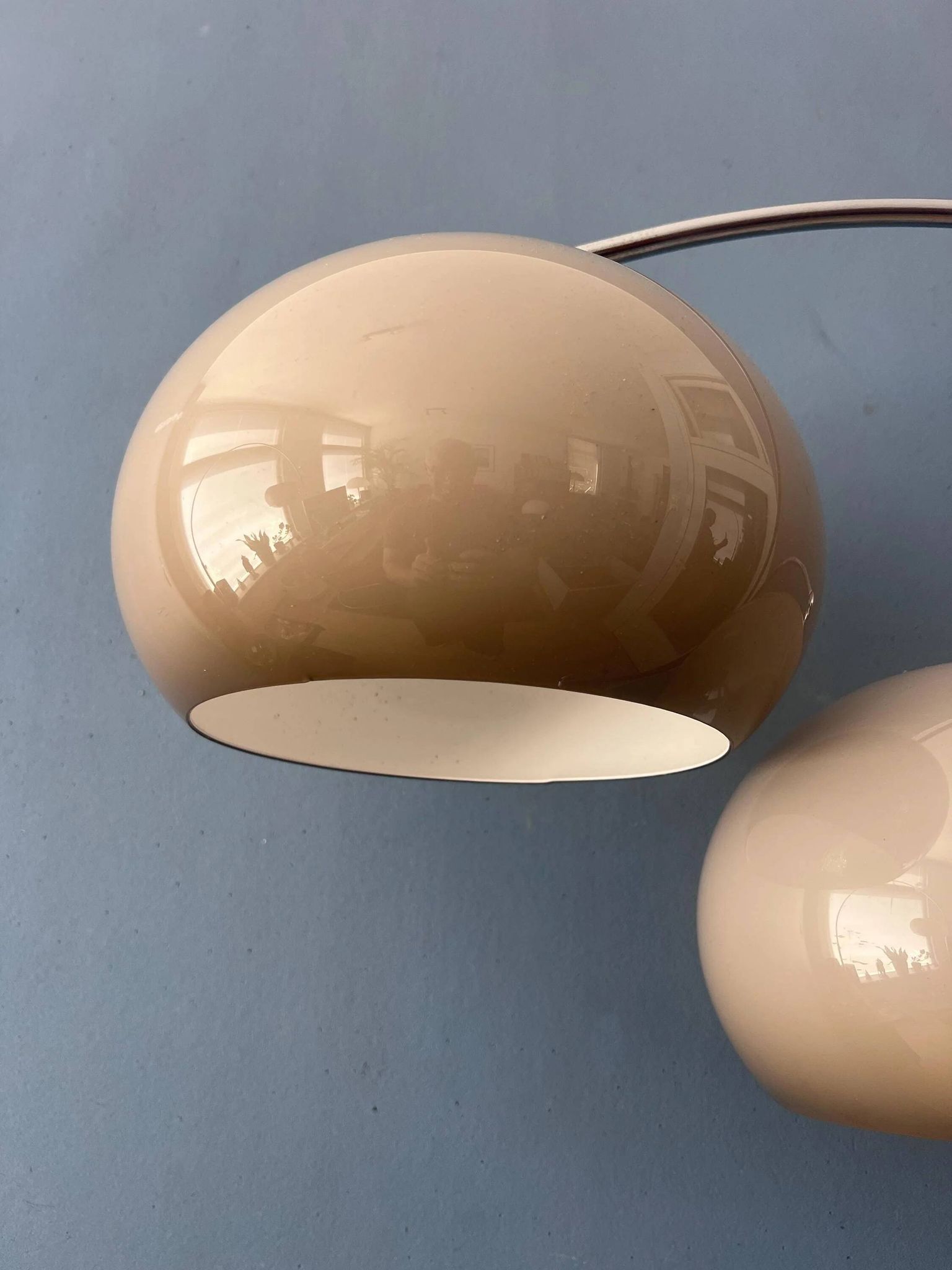 Dijkstra Mid-Century double arc mushroom floor lamp